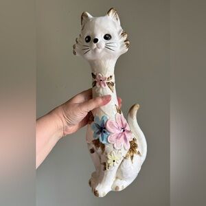 Vintage Tall Cat Long Neck Figurine 14 3/4”